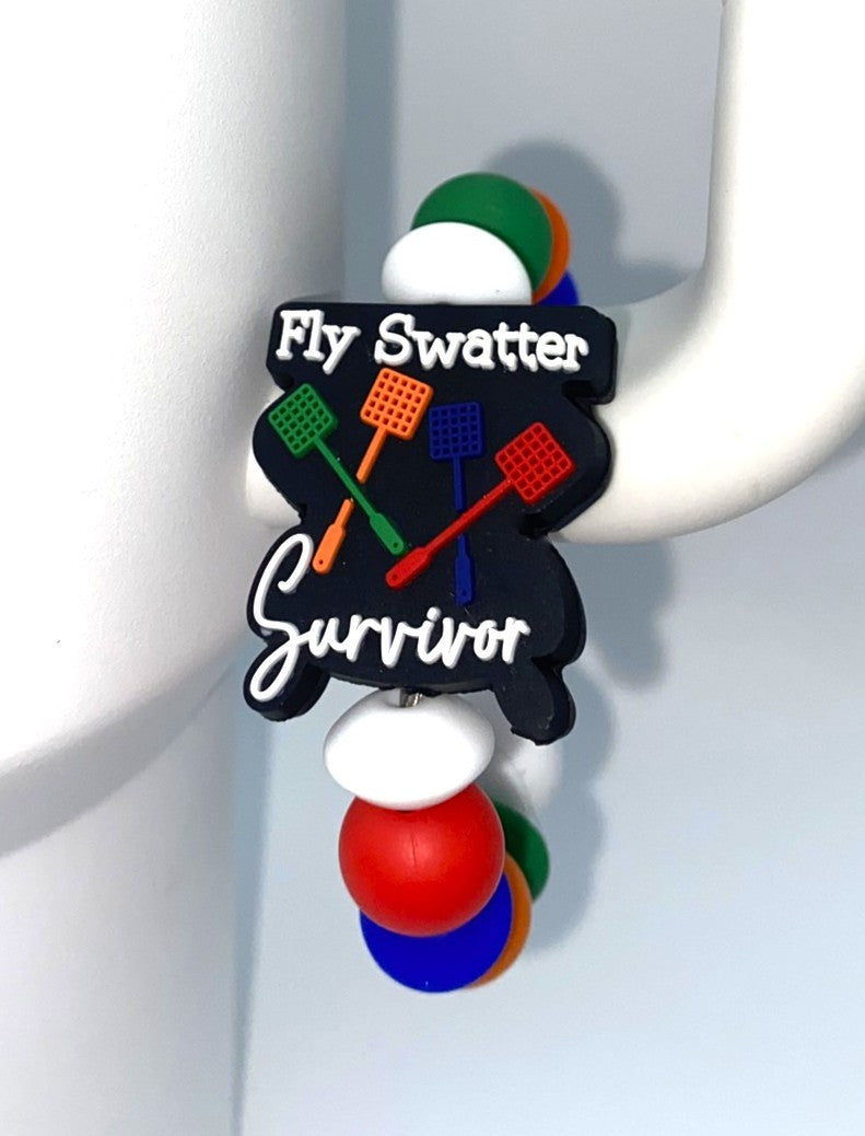 Fly Swatter Survivor Stanley Tumbler Cup Handle Charm
