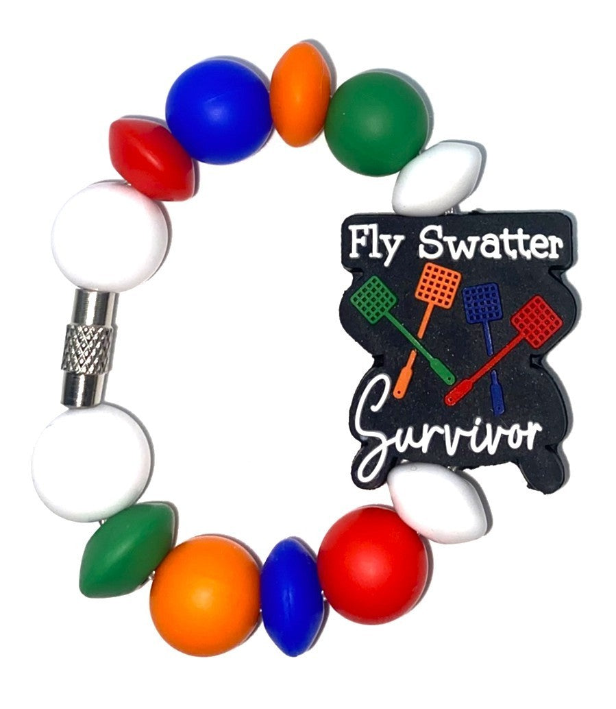 Fly Swatter Survivor Stanley Tumbler Cup Handle Charm