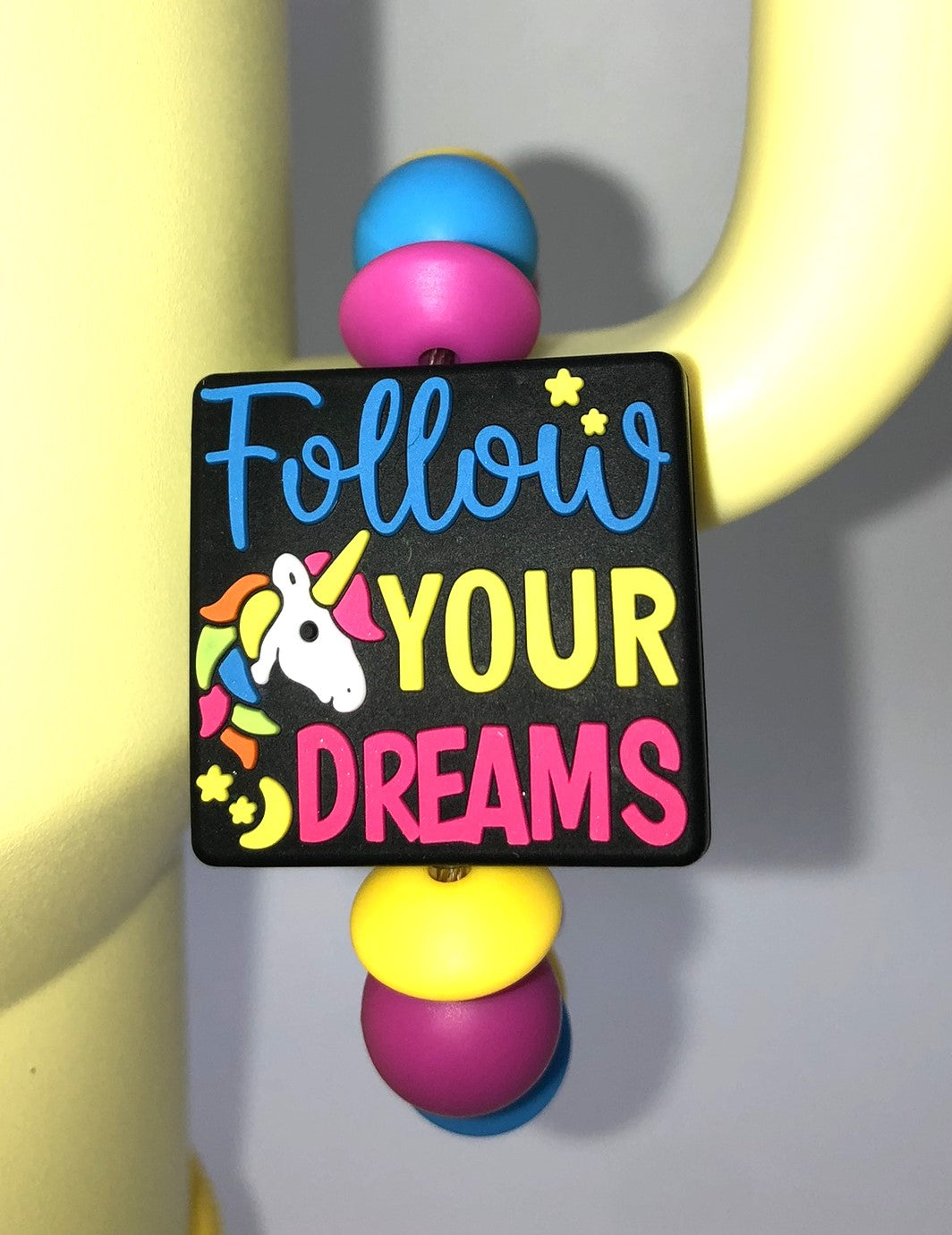 Follow Your Dreams Unicorn Stanley Tumbler Cup Handle Charm