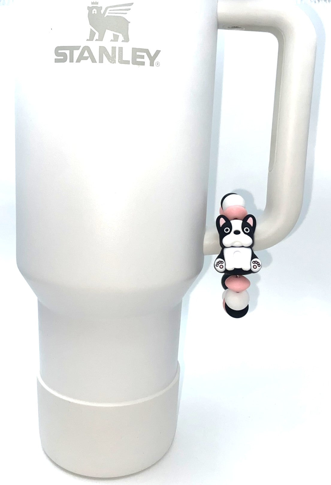 Frenchie 3D French Bulldog Stanley Tumbler Cup Handle Charm