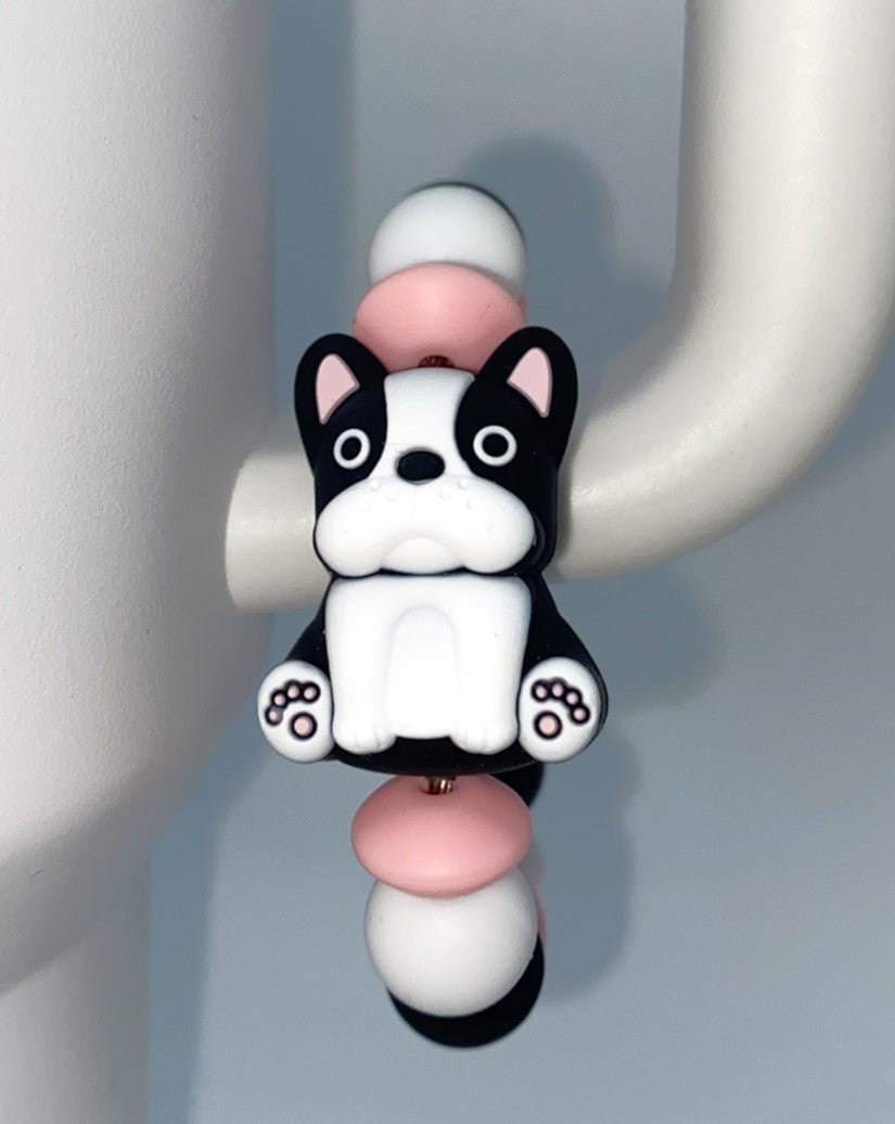 Frenchie 3D French Bulldog Stanley Tumbler Cup Handle Charm