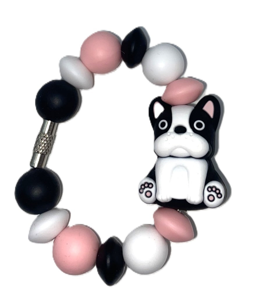 Frenchie 3D French Bulldog Stanley Tumbler Cup Handle Charm