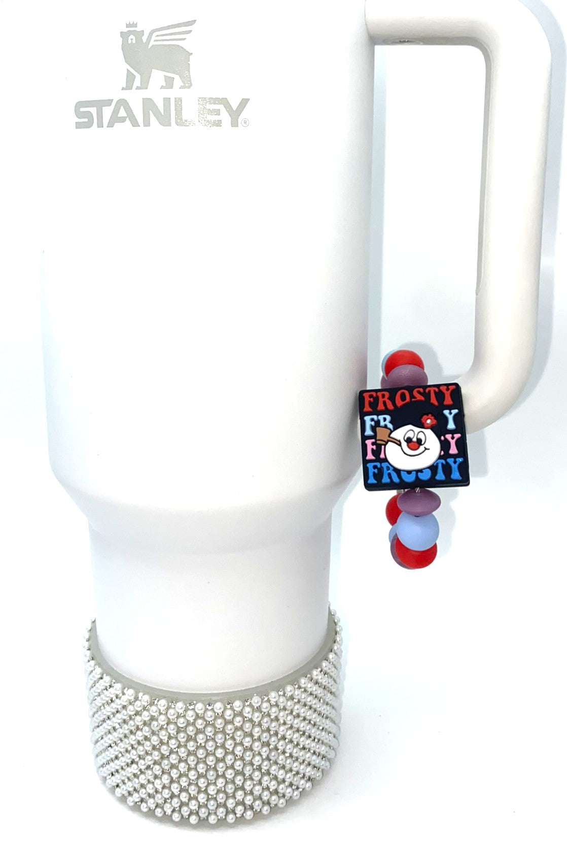 Frosty Snowman Square Winter Stanley Tumbler Cup Handle Charm