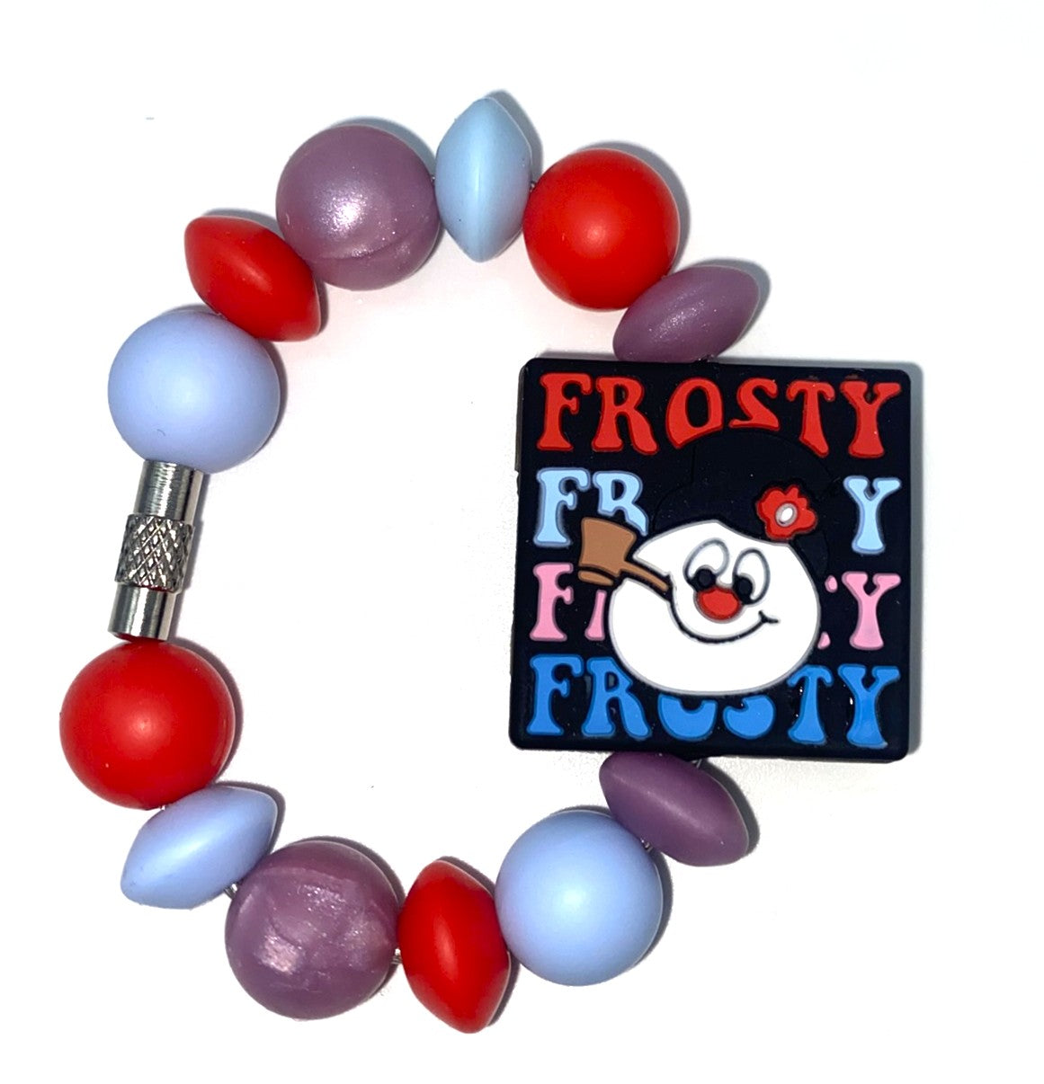 Frosty Snowman Square Winter Stanley Tumbler Cup Handle Charm