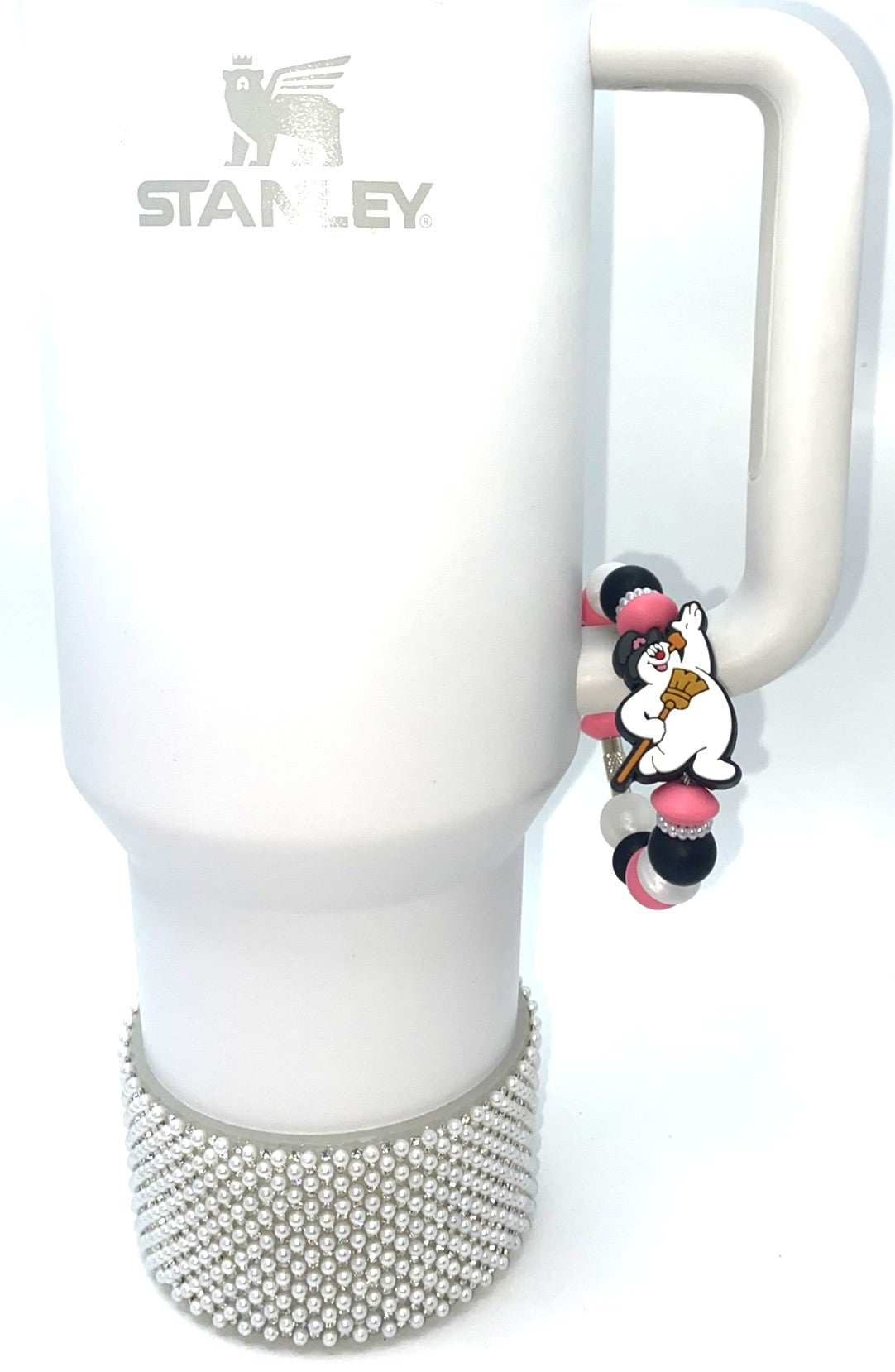 Frosty Snowman w/Broom Winter Stanley Tumbler Cup Handle Charm