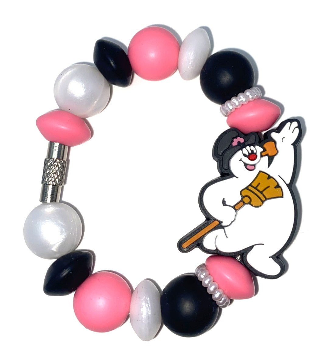 Frosty Snowman w/Broom Winter Stanley Tumbler Cup Handle Charm