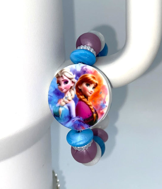 Frozen Sisters Winter Stanley Tumbler Cup Handle Charm
