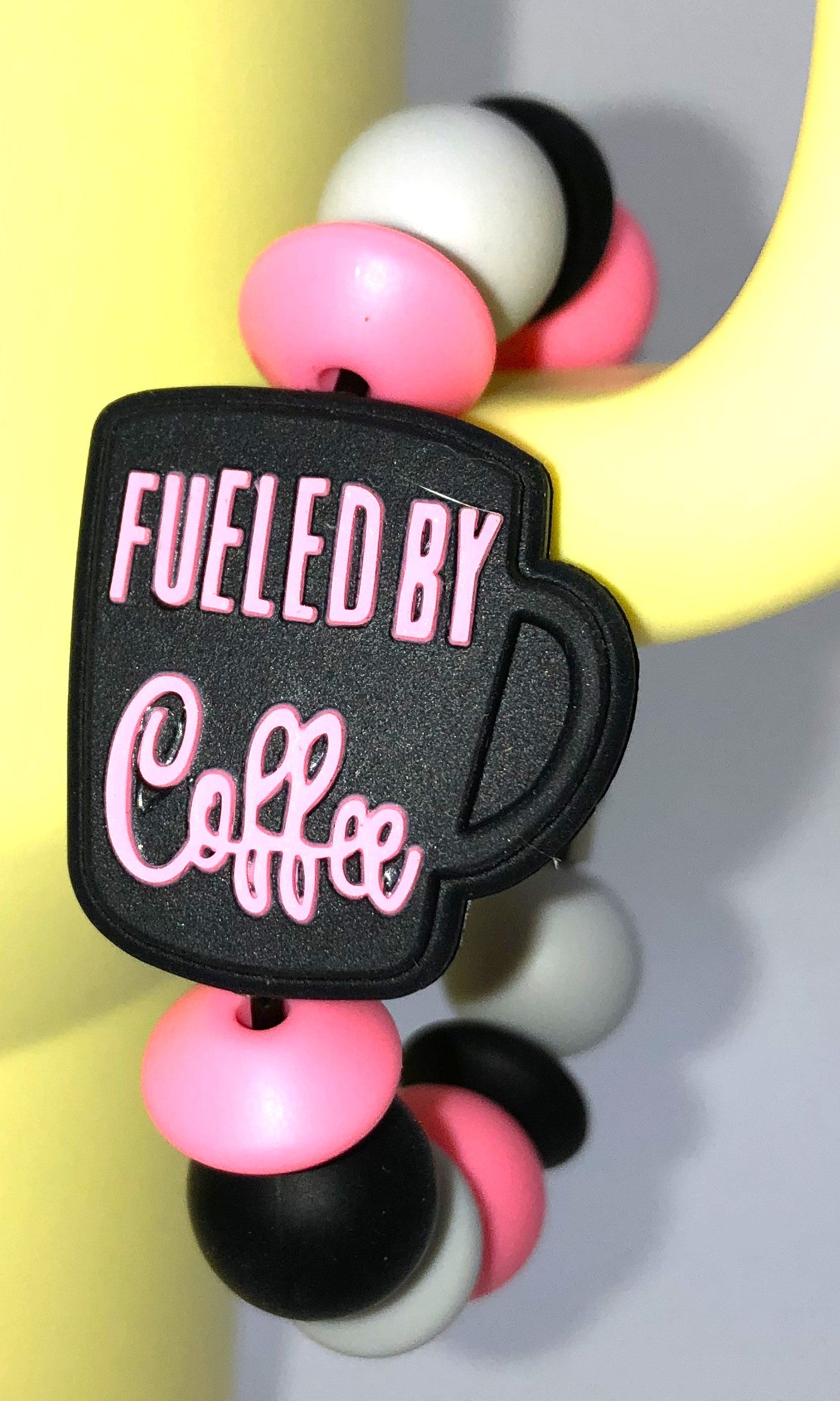 Fueled By Coffee Stanley Tumbler Cup Handle Charm