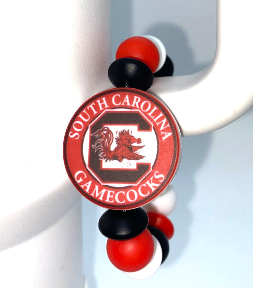 South Carolina Gamecocks USC Printed College Football Circle #2 Stanley Tumbler Cup Handle Charm