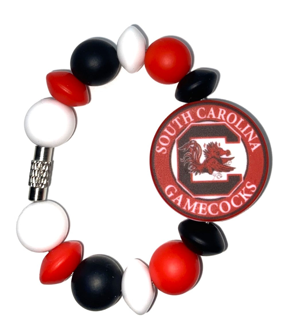 South Carolina Gamecocks USC Printed College Football Circle #2 Stanley Tumbler Cup Handle Charm