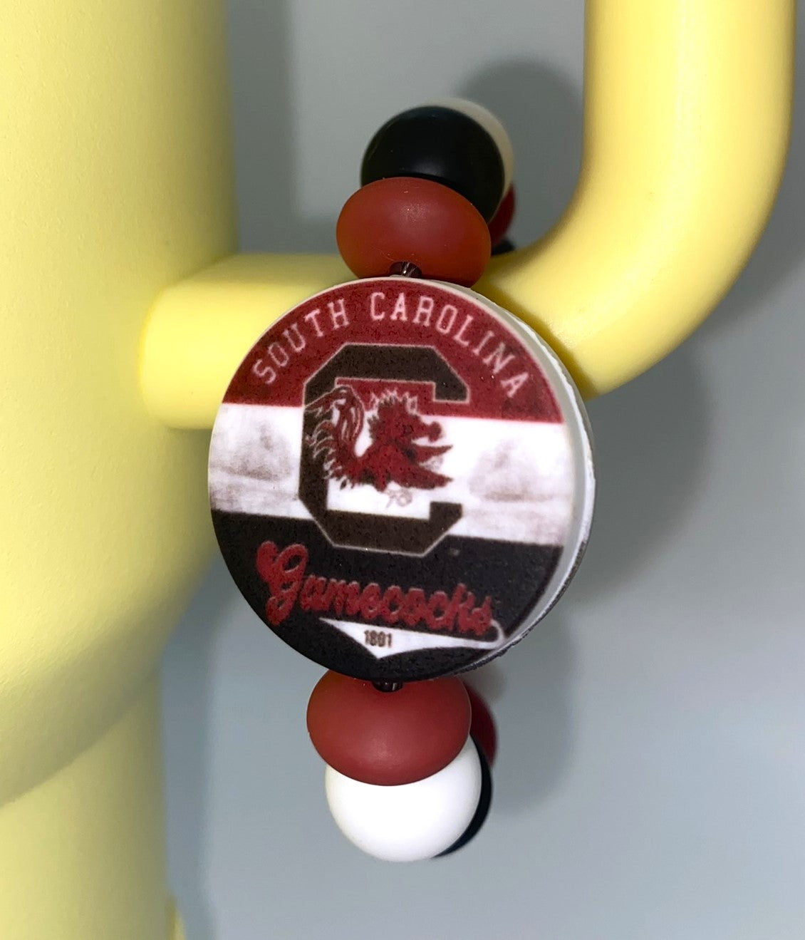 South Carolina Gamecocks USC Printed College Football Stanley Tumbler Cup Handle Charm