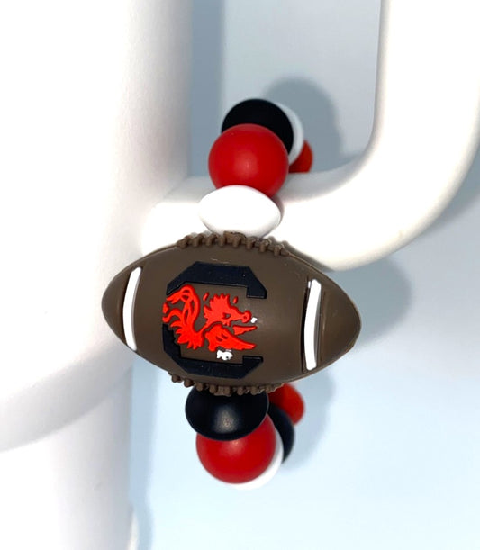 South Carolina Gamecocks USC 3D Football College Football Stanley Tumbler Cup Handle Charm