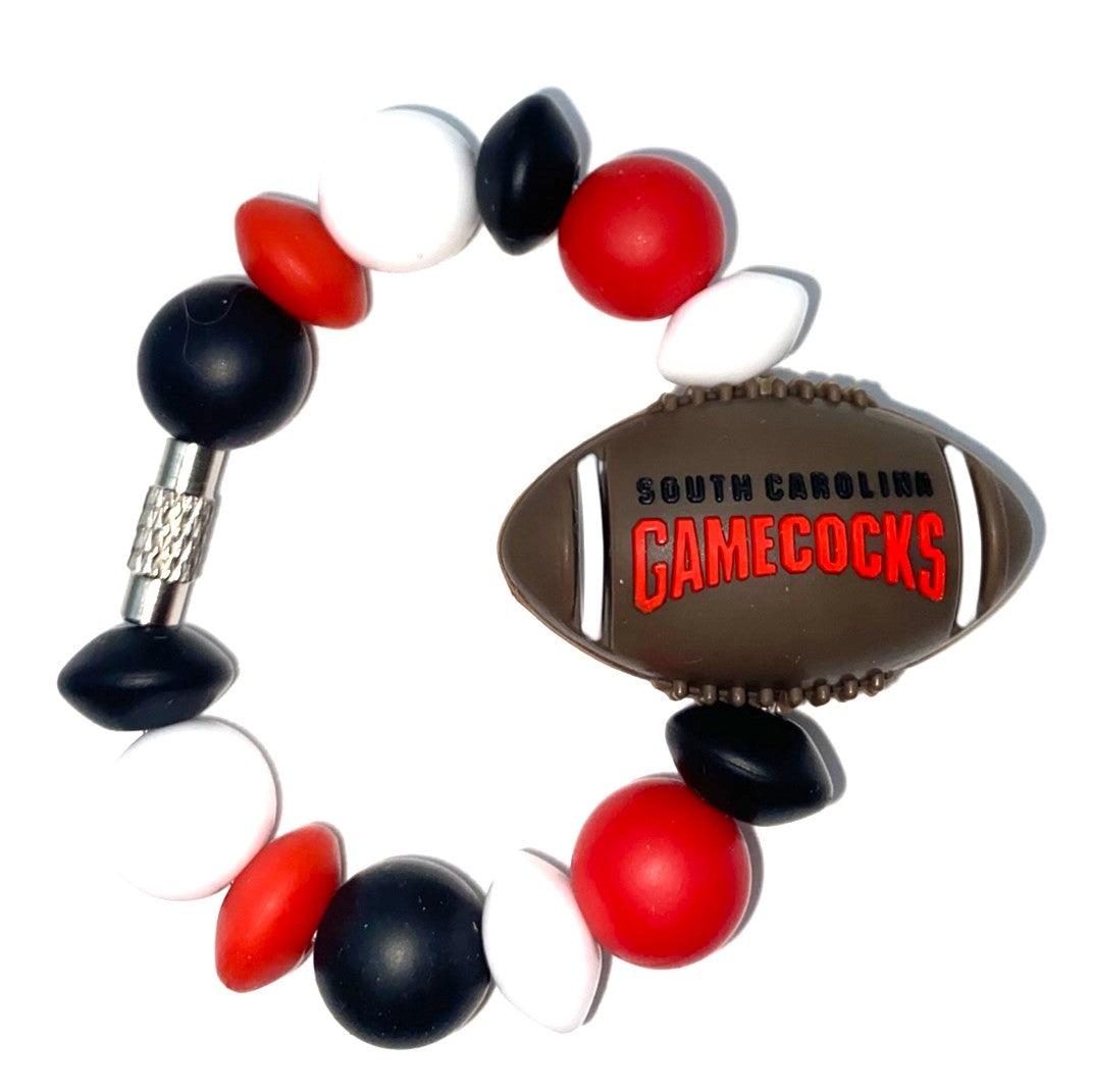 South Carolina Gamecocks USC 3D Football College Football Stanley Tumbler Cup Handle Charm