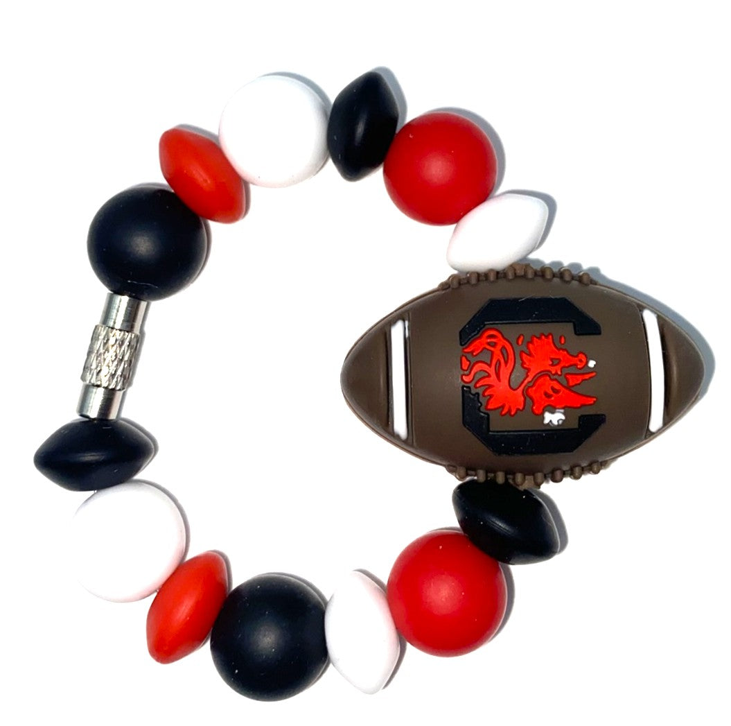 South Carolina Gamecocks USC 3D Football College Football Stanley Tumbler Cup Handle Charm