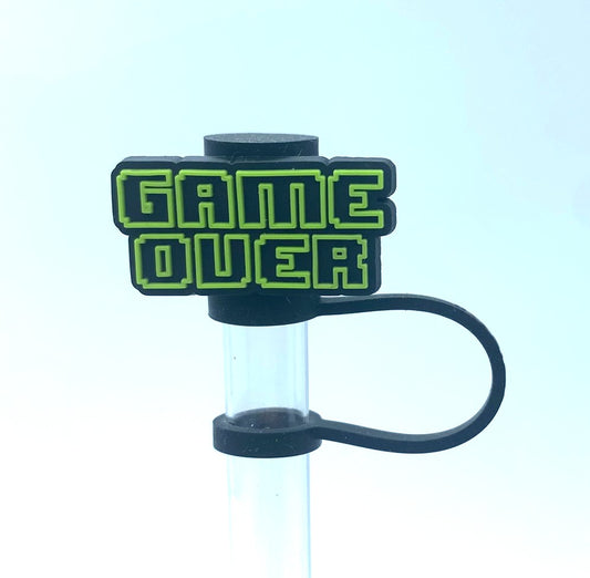 Game Over Straw Topper