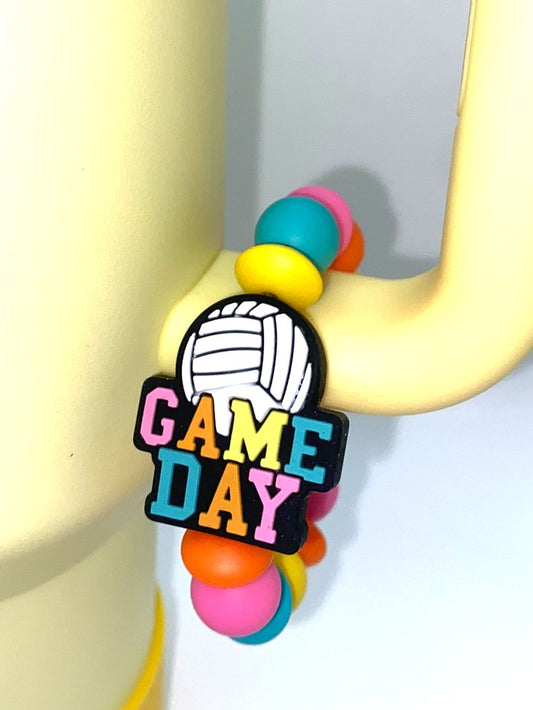 Game Day Volleyball Stanley Tumbler Cup Handle Charm