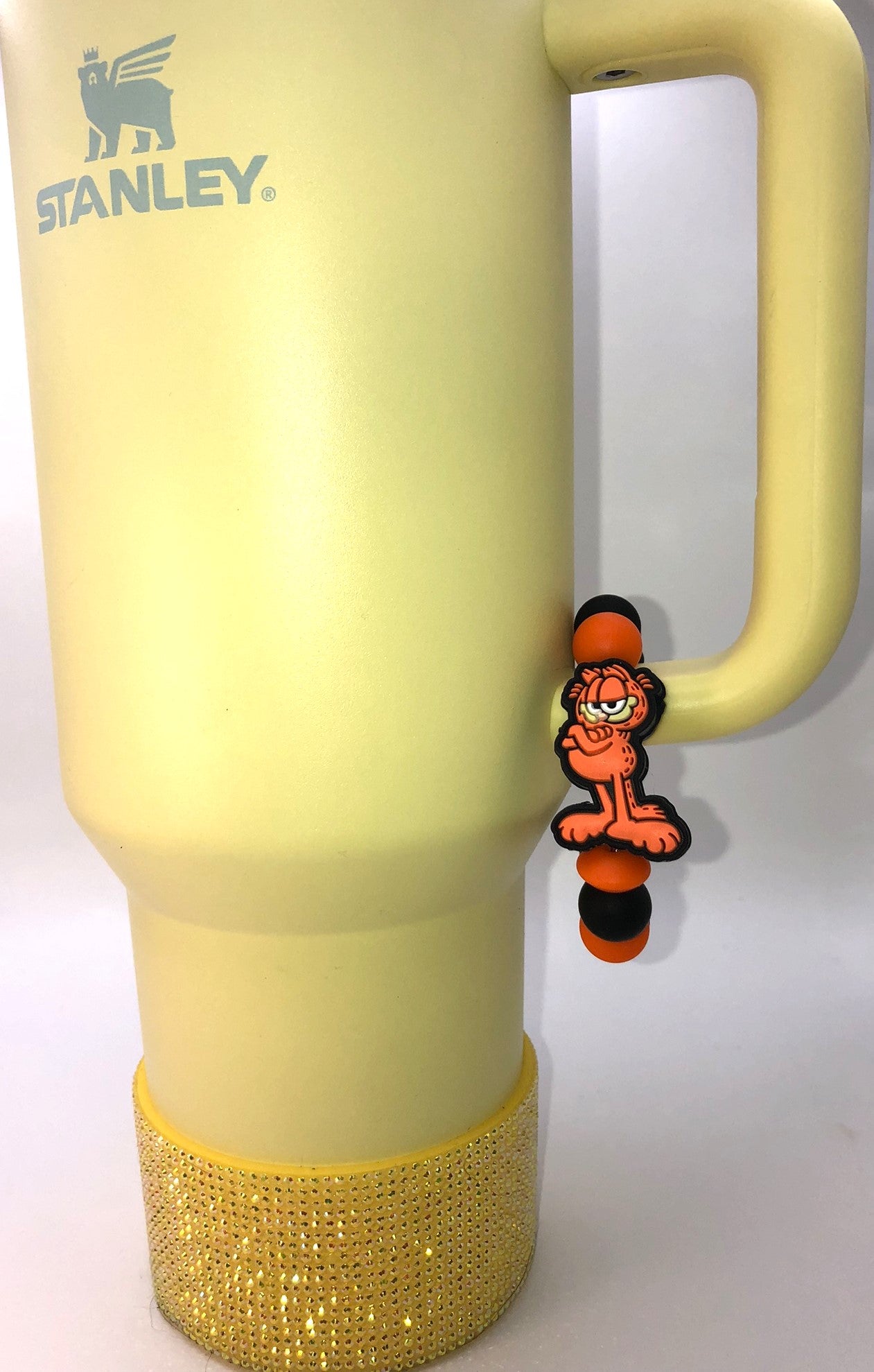 Orange Cat Cartoon Stanley Tumbler Cup Handle Charm