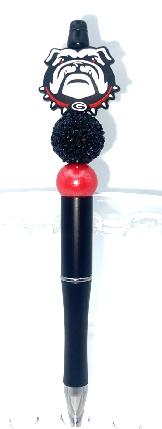 Georgia Bulldogs Bulldog Mascot Beaded Pen