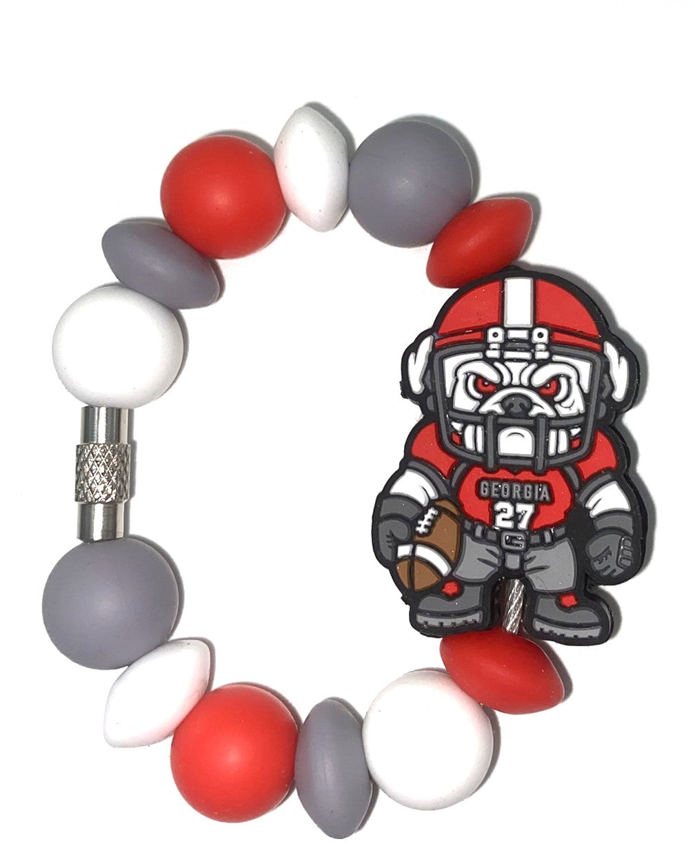 Georgia Bulldog In Football Gear College Football Stanley Tumbler Cup Handle Charm