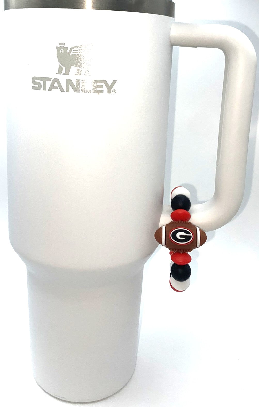 College Football GA Bulldogs 3D Football Stanley Tumbler Cup Handle Charm