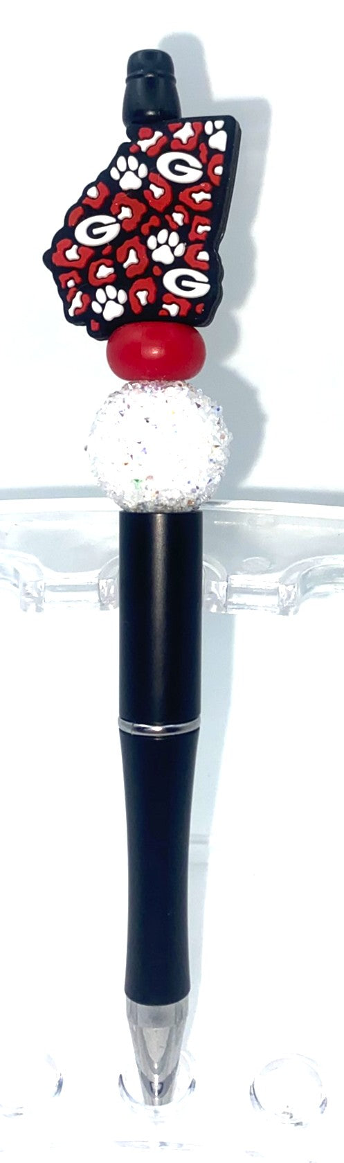 Georgia Bulldogs GA State Beaded Pen