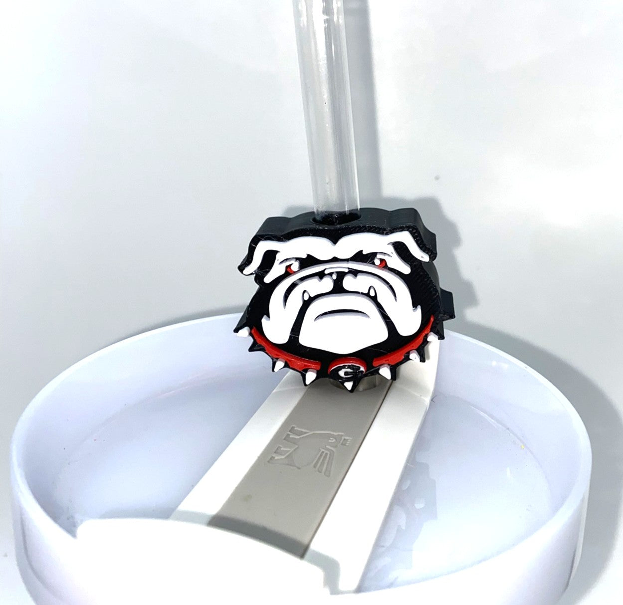 Georgia Bulldog College Football Straw Sitter