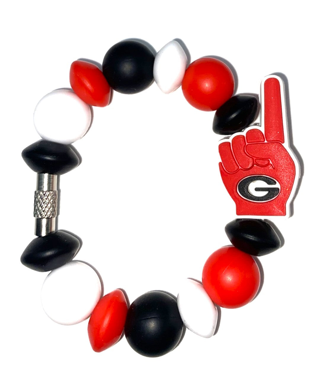 Georgia Bulldogs Foam Fan Finger College Football Stanley Tumbler Cup Handle Charm