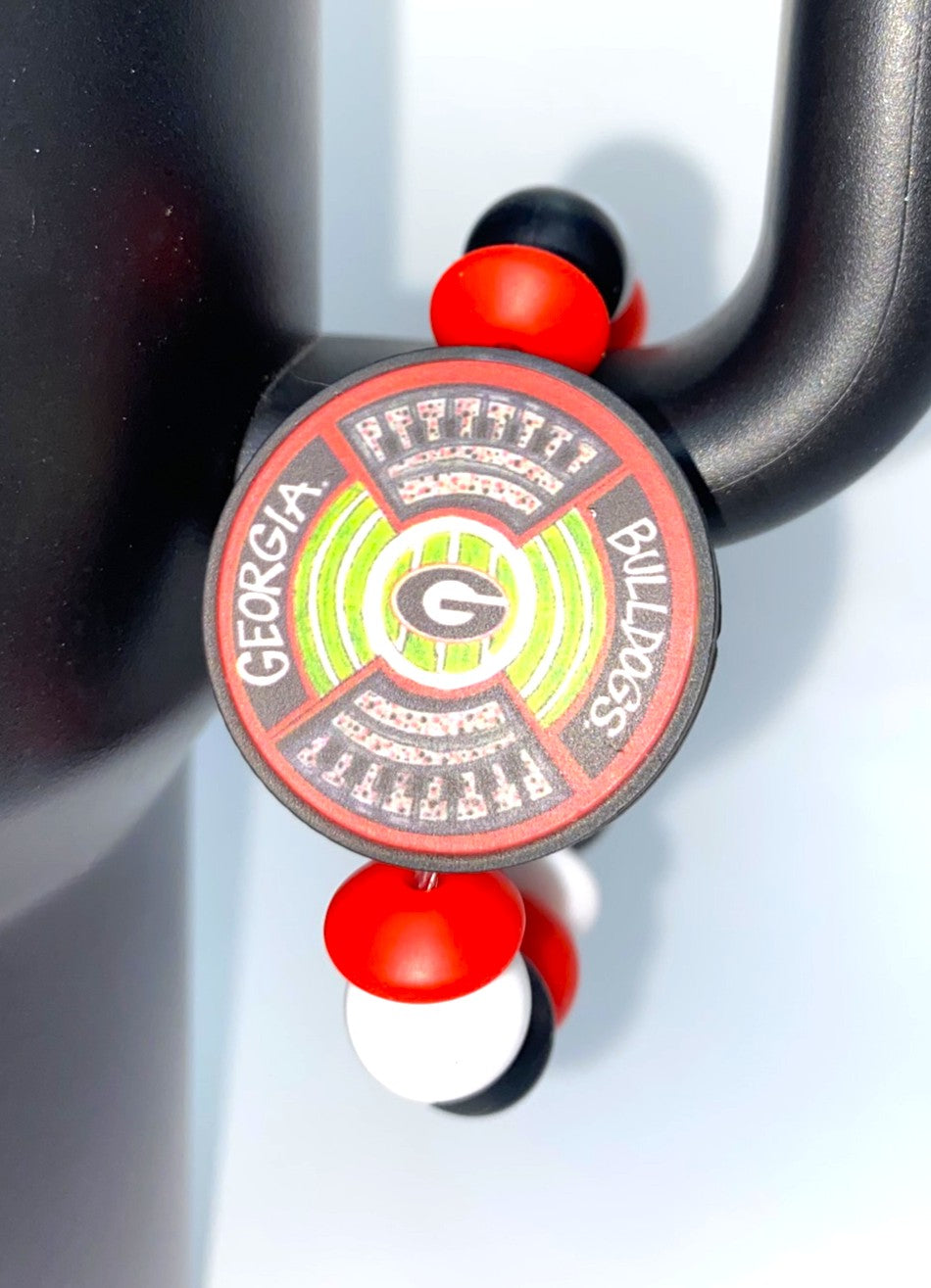 Georgia Bulldogs Stadium Round College Football Stanley Tumbler Cup Handle Charm