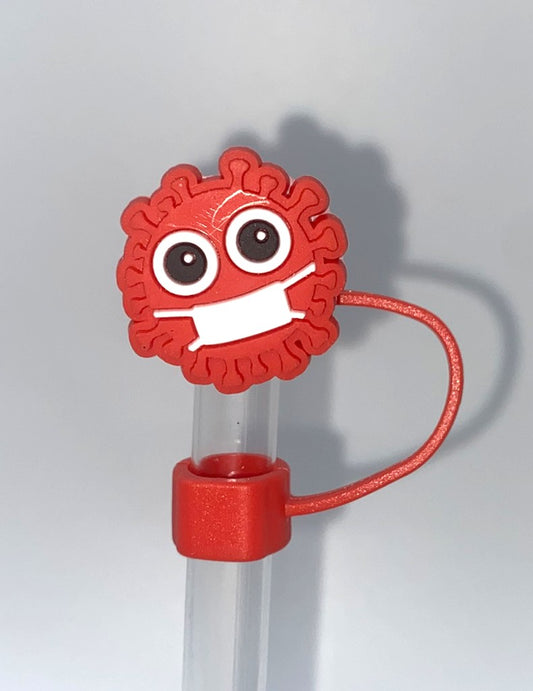 Germ w/Mask Medical Straw Topper