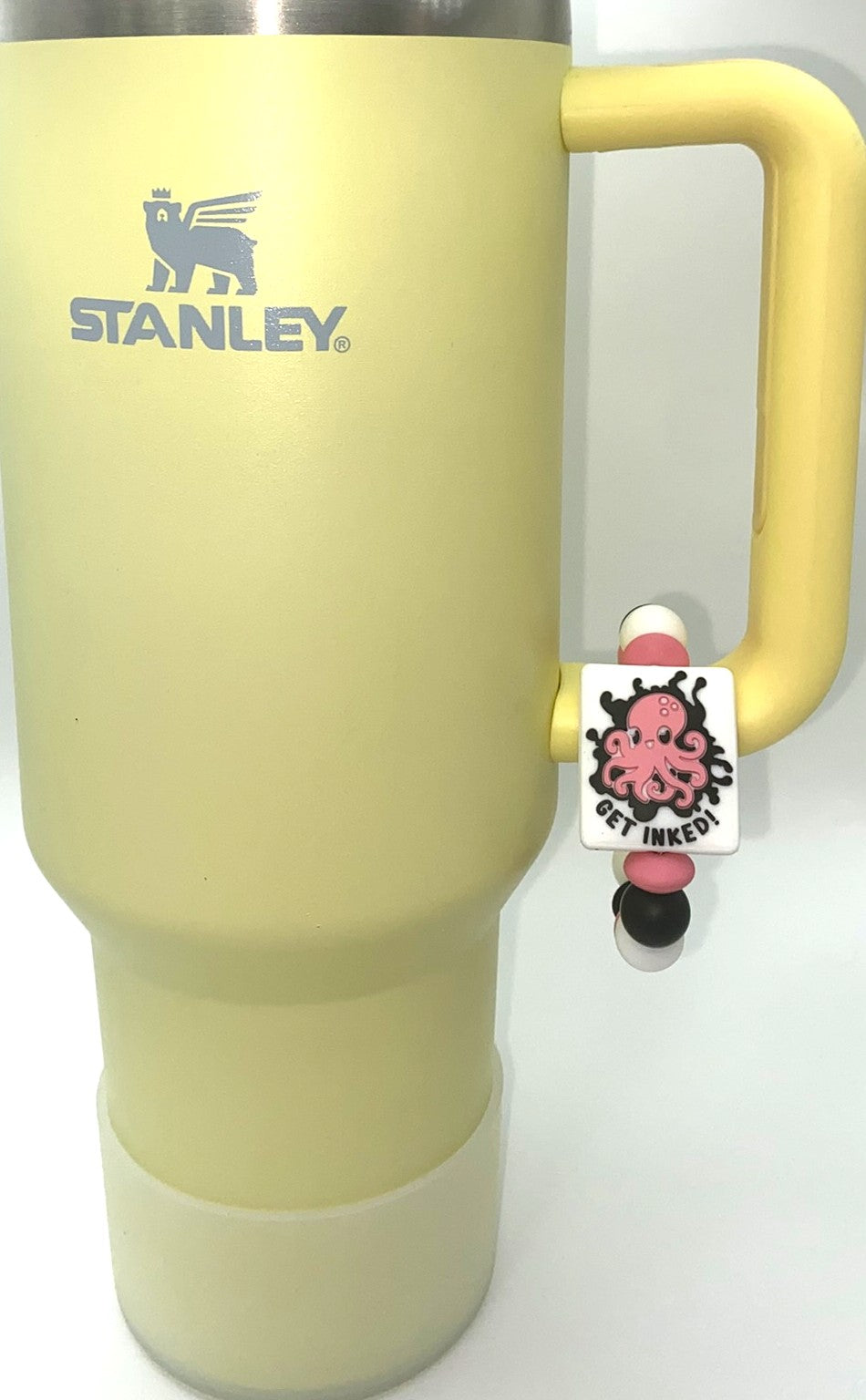 Get Inked Pink Octopus Stanley Tumbler Cup Handle Charm