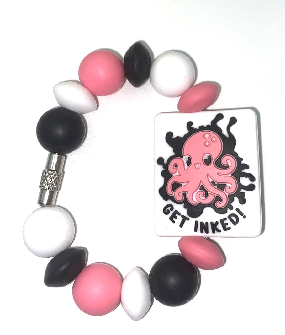 Get Inked Pink Octopus Stanley Tumbler Cup Handle Charm