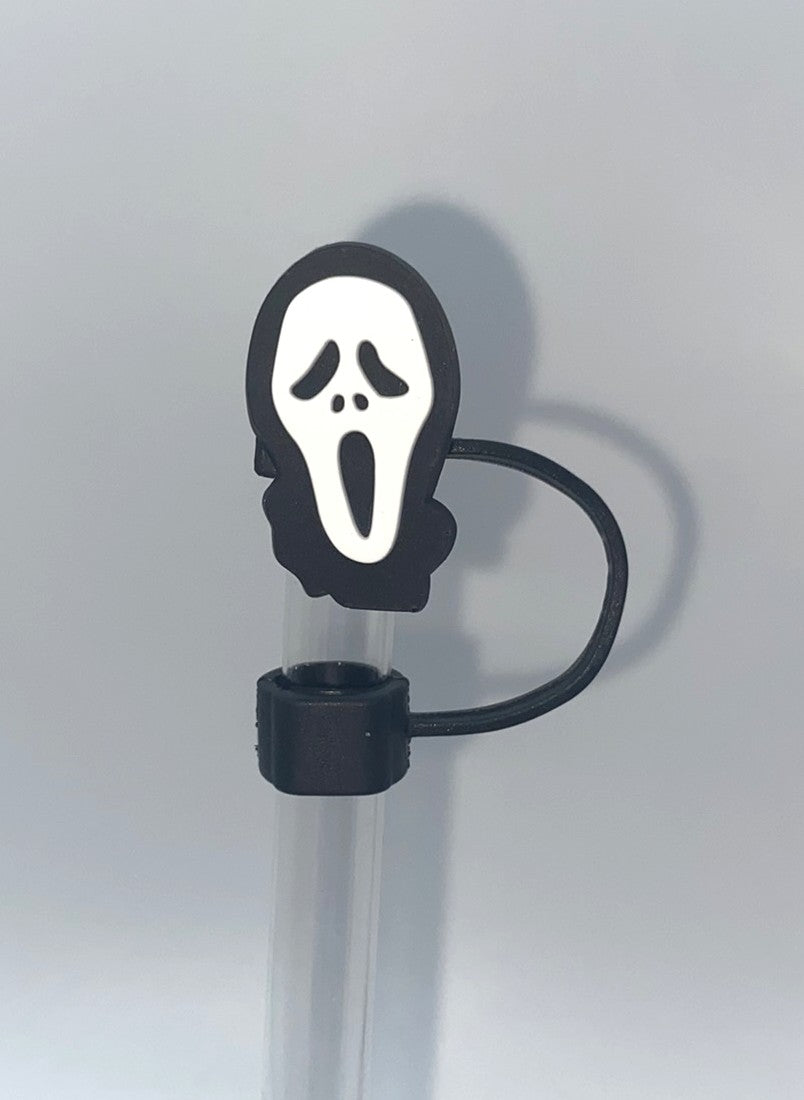 Ghost Face Scream Face Straw Topper