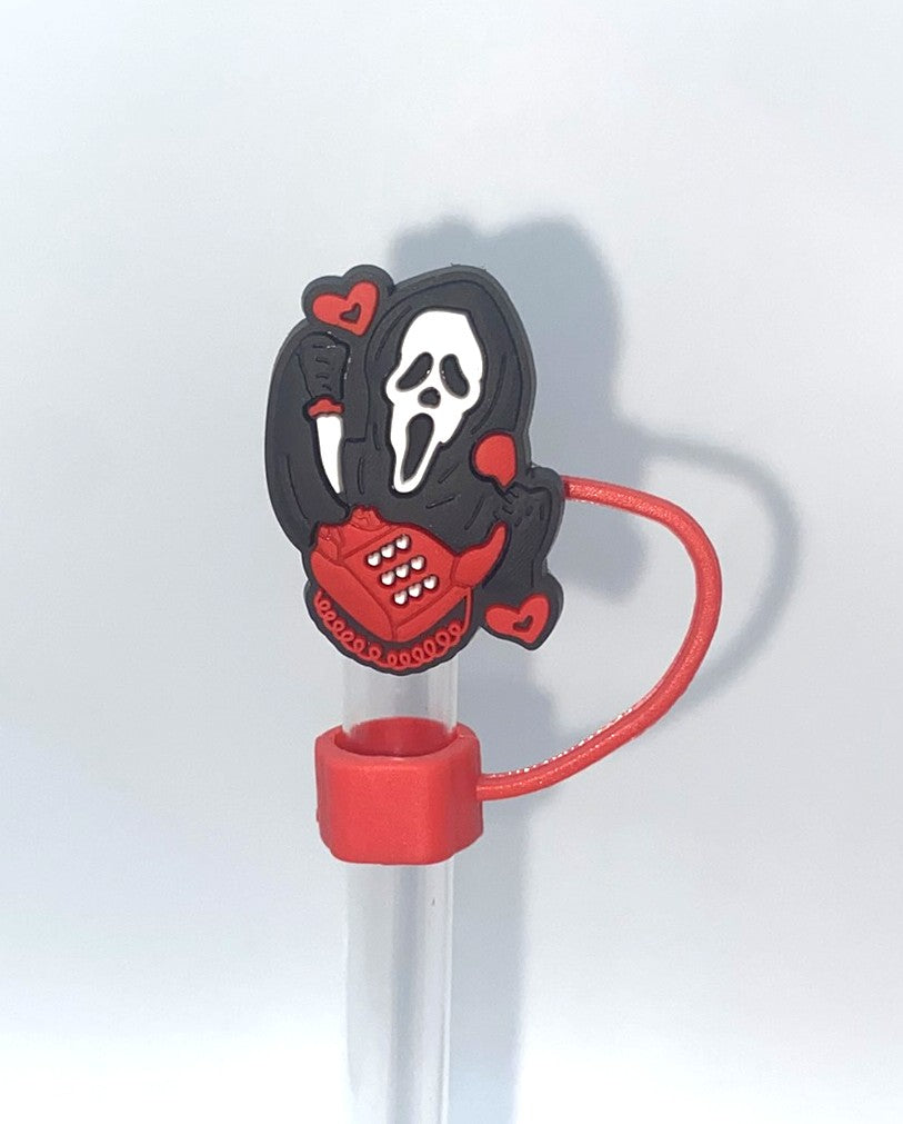 Ghost Face Scream Telephone Straw Topper