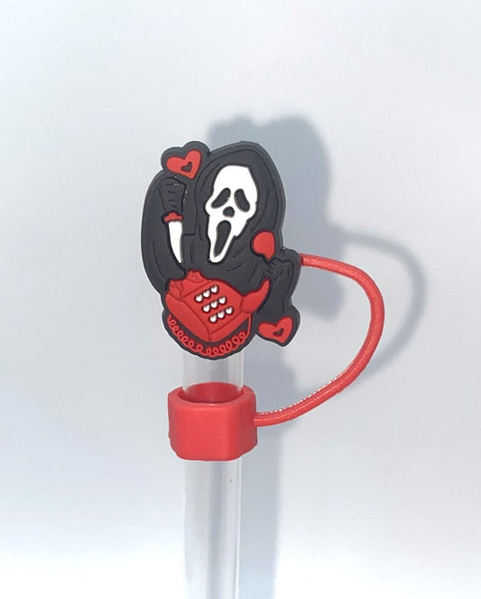 Ghost Face Scream Telephone Straw Topper