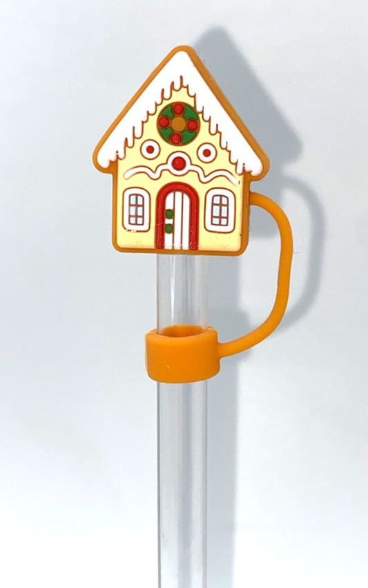 Gingerbread House 3D Straw Topper