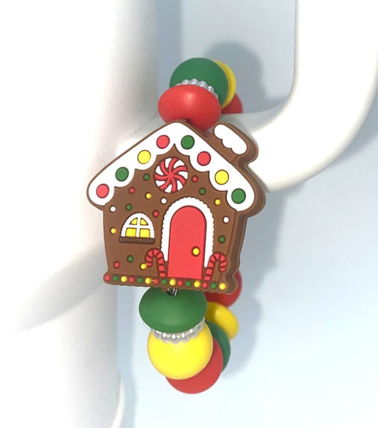 Gingerbread House Christmas Stanley Tumbler Cup Handle Charm
