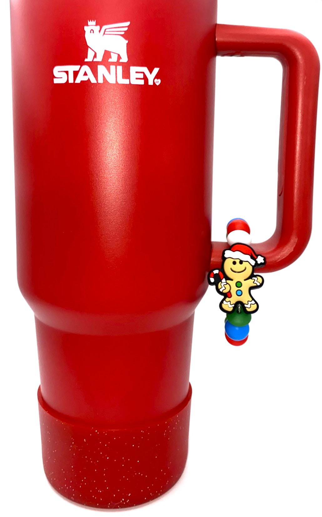 Santa Gingerbread Man Stanley Tumbler Cup Handle Charm