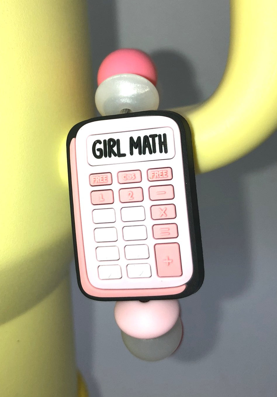 Girl Math Calculator Stanley Tumbler Cup Handle Charm