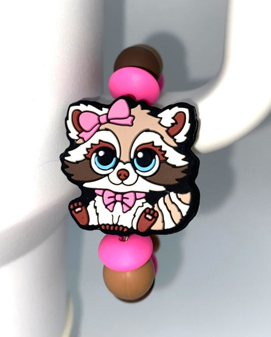 Girly Raccoon Stanley Tumbler Cup Handle Charm