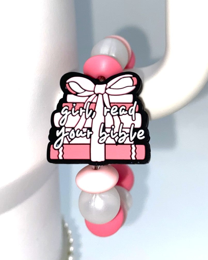 Girl Read Your Bible Stanley Tumbler Cup Handle Charm