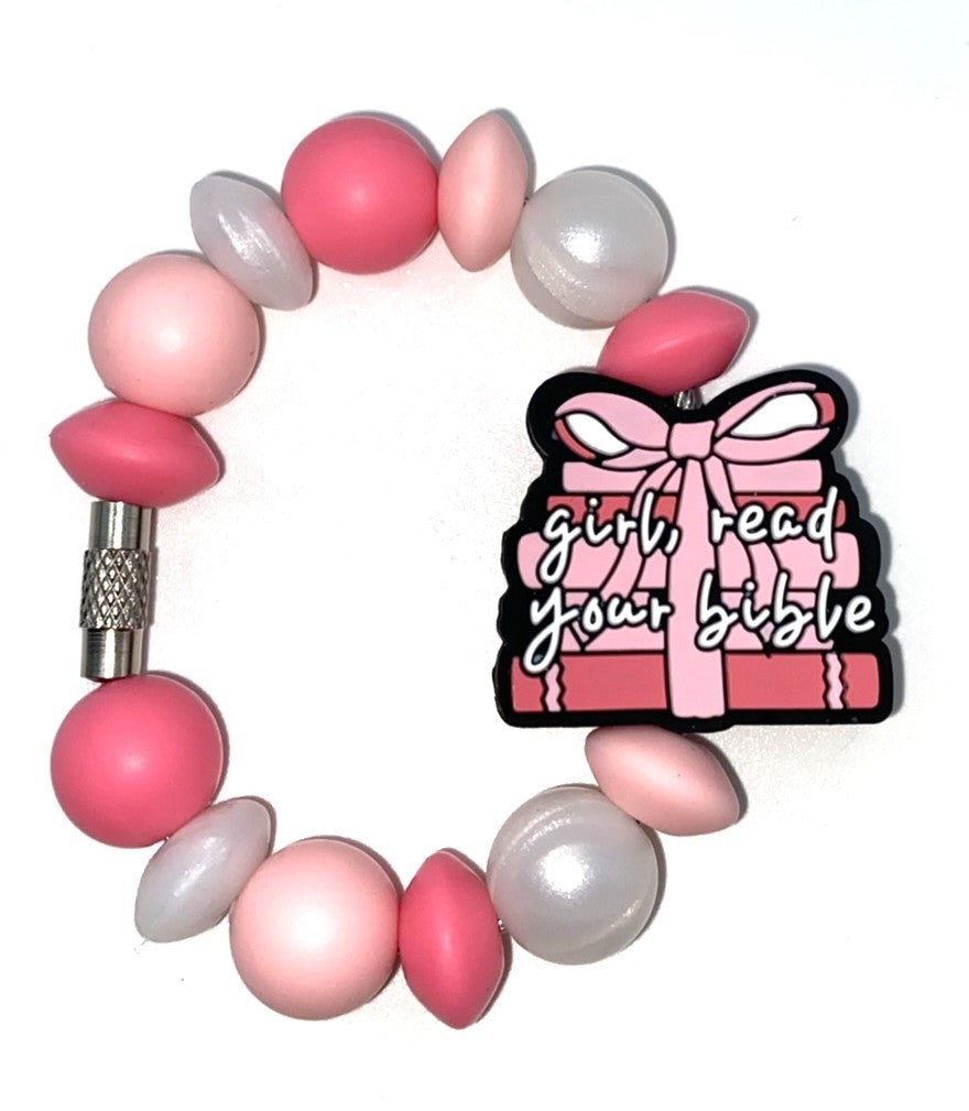 Girl Read Your Bible Stanley Tumbler Cup Handle Charm