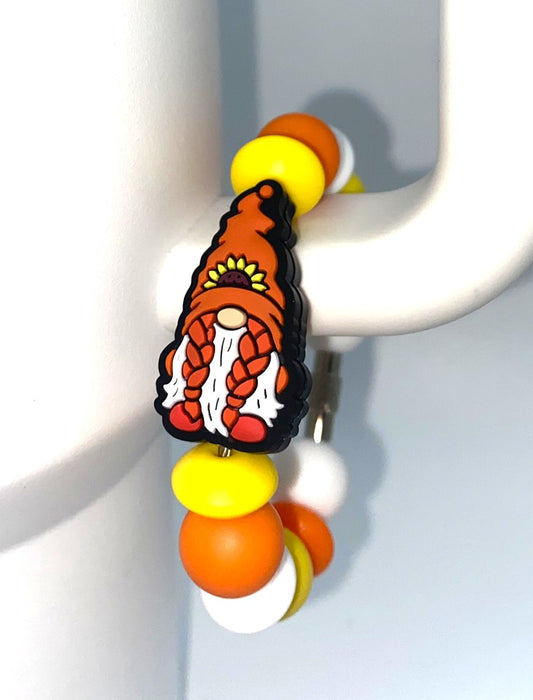 Fall Girl Gnome Sunflower Stanley Tumbler Cup Handle Charm