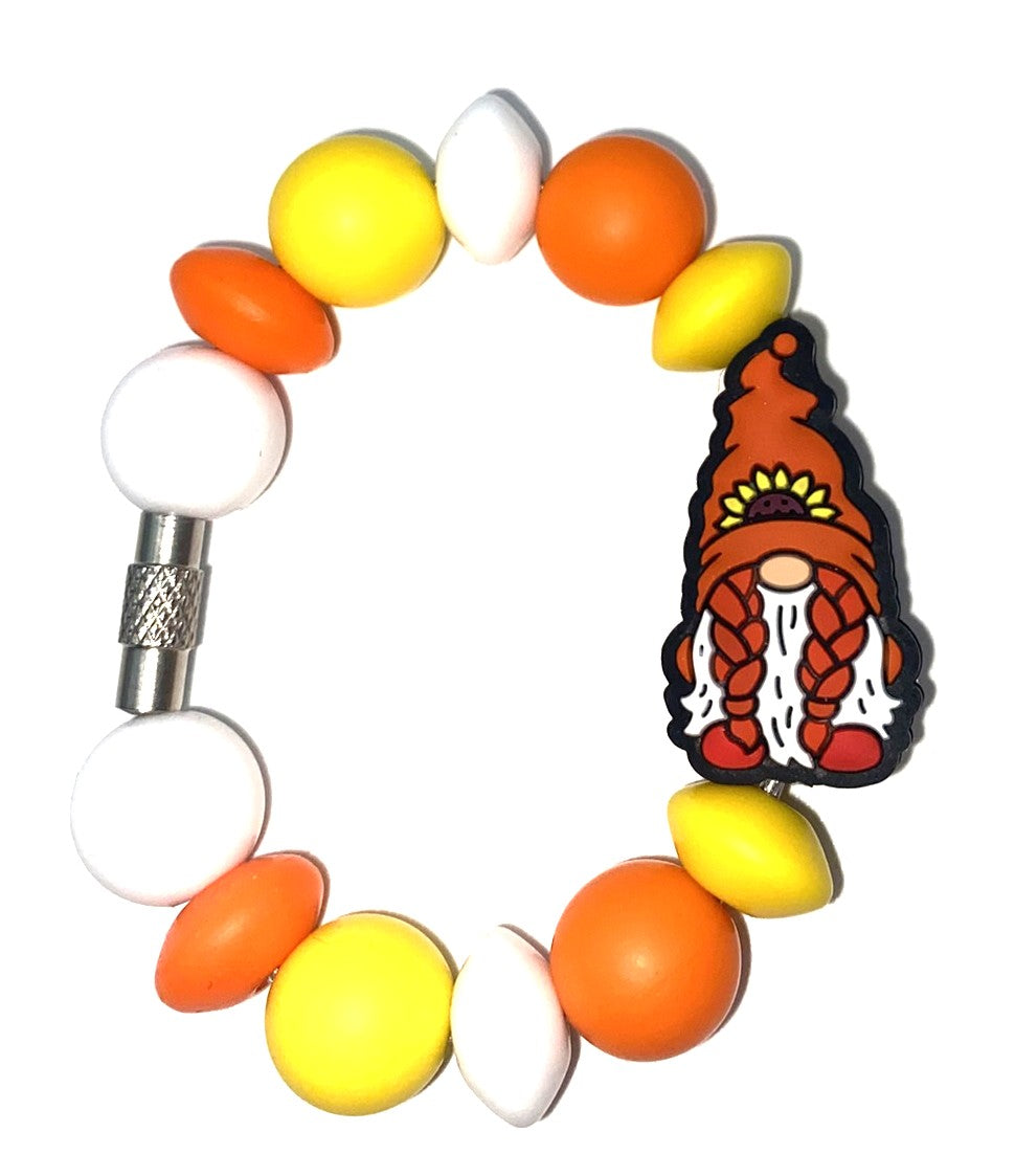 Fall Girl Gnome Sunflower Stanley Tumbler Cup Handle Charm