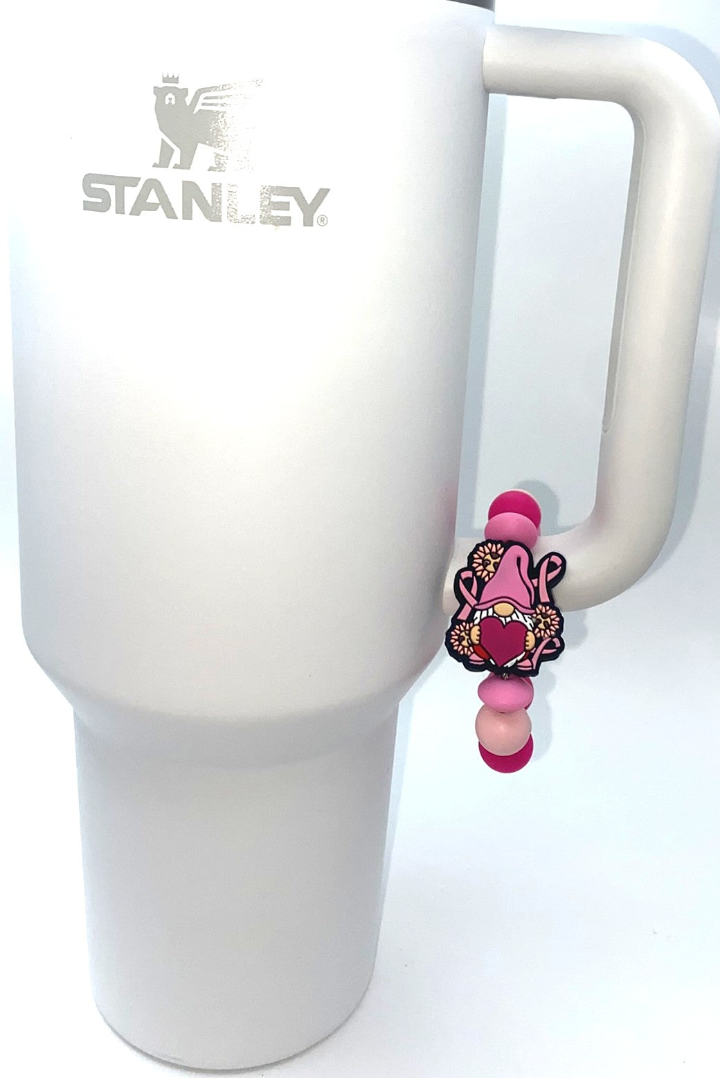 Gnome Breast Cancer Awareness Stanley Tumbler Cup Handle Charm