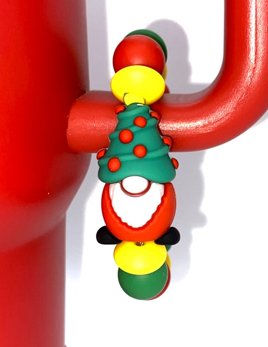 Christmas Tree Hat Gnome 3D Stanley Tumbler Cup Handle Charm