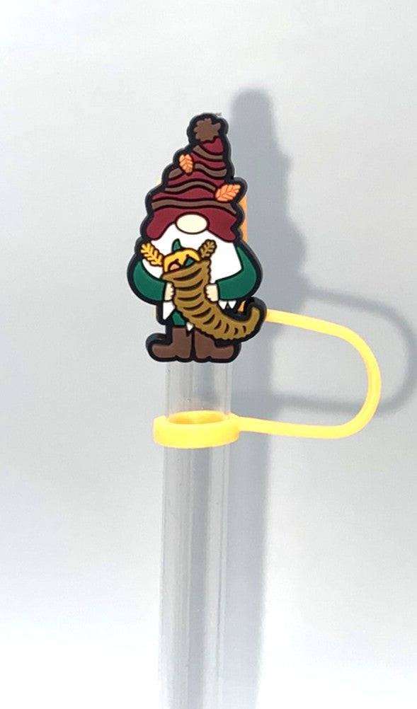 Cornucopia Gnome Thanksgiving Fall Straw Topper