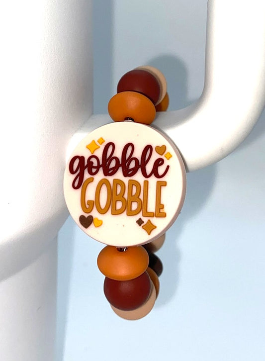 Gobble Gobble Thanksgiving Stanley Tumbler Cup Handle Charm