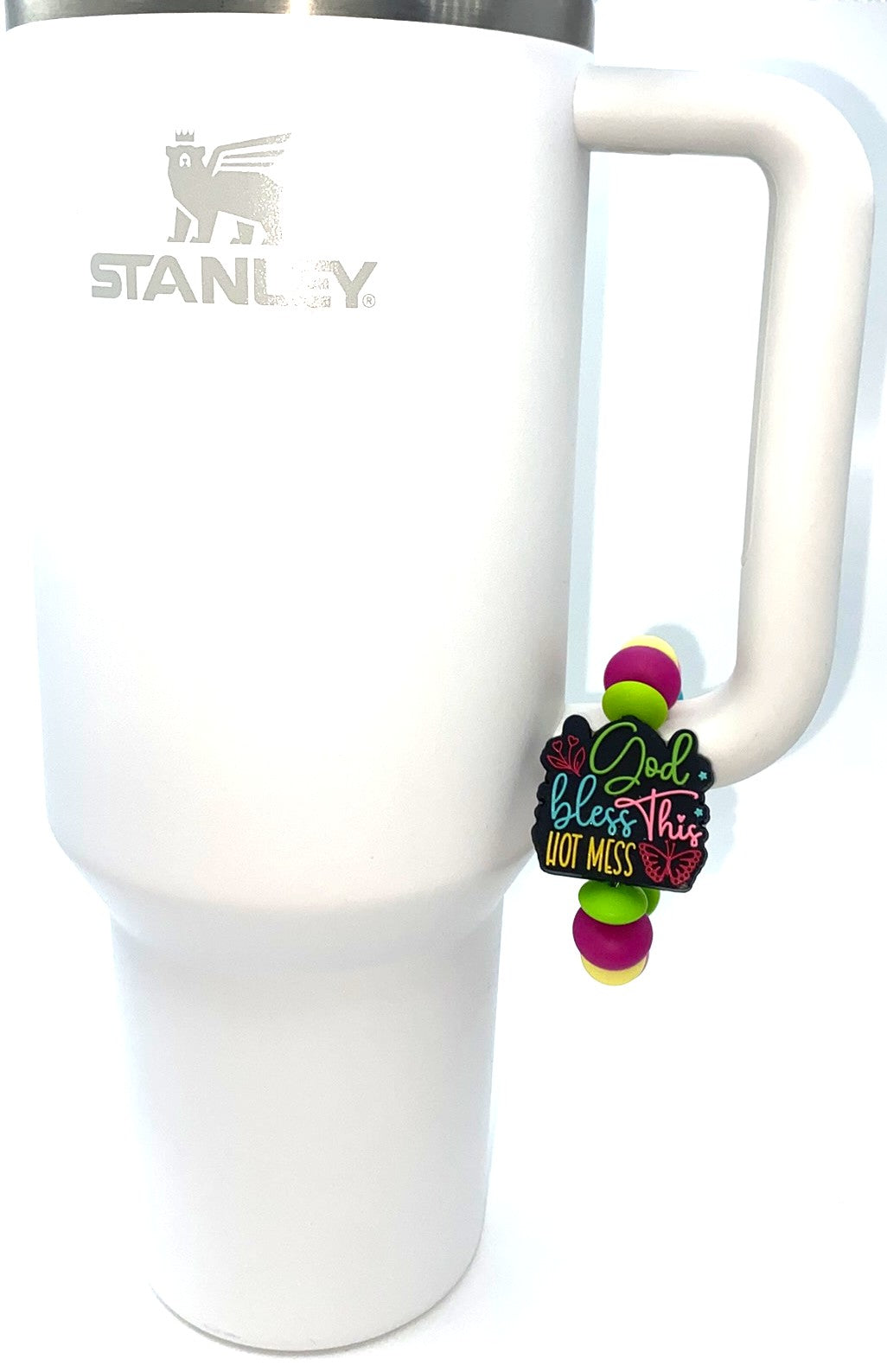 God Bless This Hot Mess Funny Stanley Tumbler Cup Handle Charm