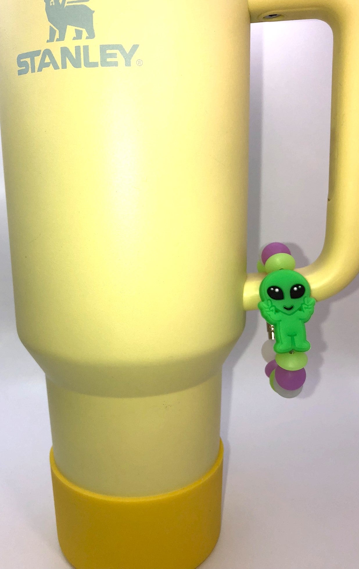 Green Alien Glow In The Dark Stanley Tumbler Cup Handle Charm