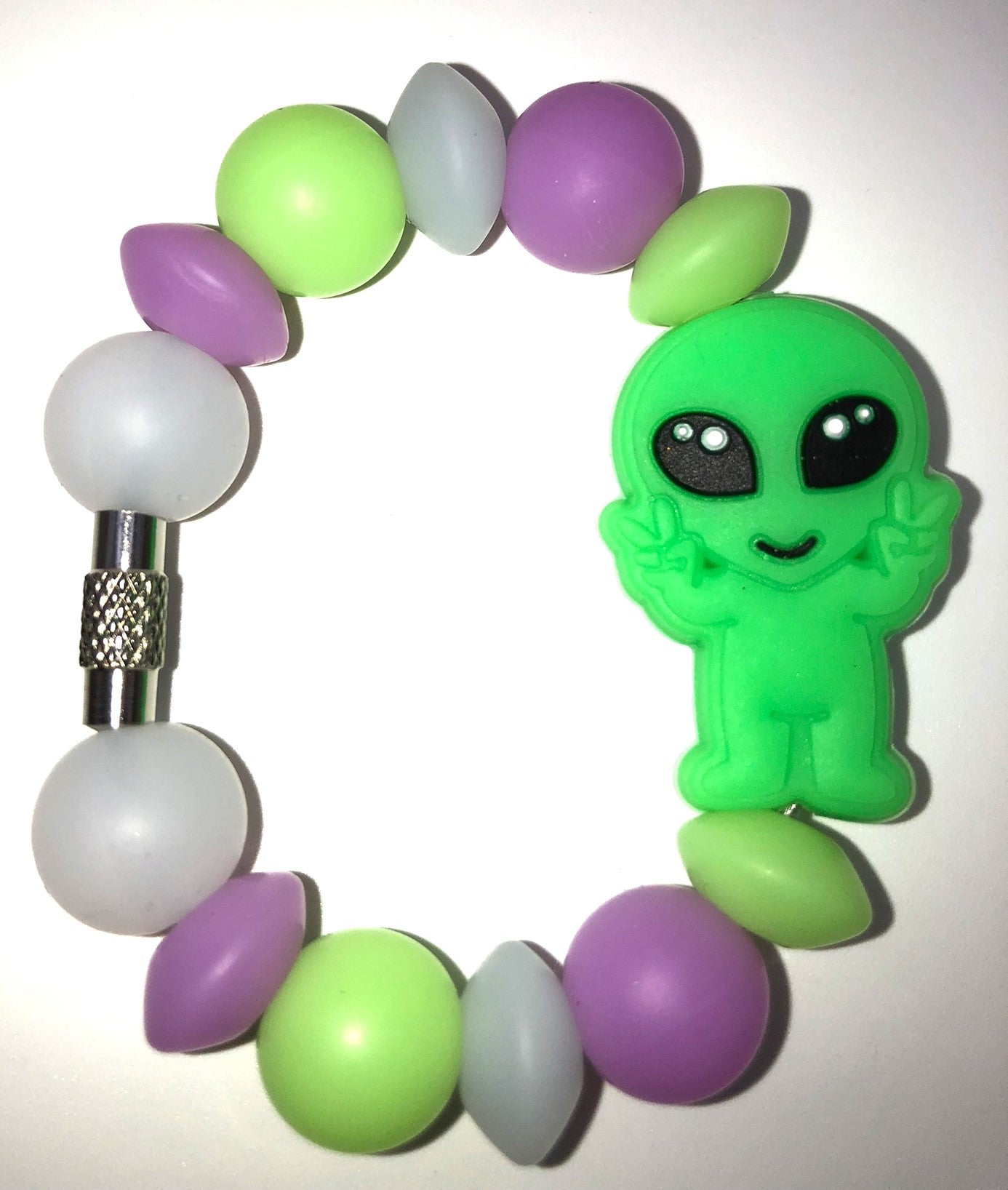 Green Alien Glow In The Dark Stanley Tumbler Cup Handle Charm